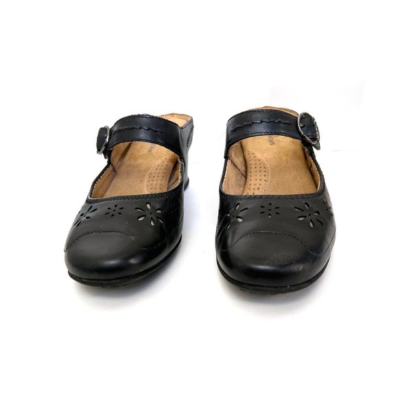 White Mountain dark navy leather mules, size 8 US - Picture 8 of 13